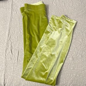 Velour leggings in green! Size Medium!